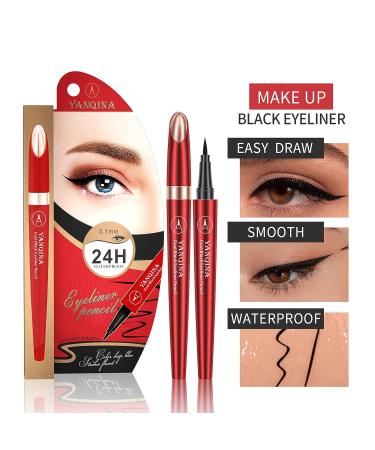 AZLESLOG Black Waterproof Eyeliner and 4D Silk Fiber Mascara Set - Long-Lasting, No Clumping, Natural-Looking Brows, All-Day Wear - Buy Online on GoSupps.com