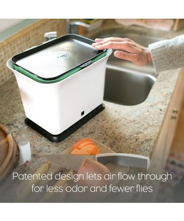 Full Circle Fresh Air Kitchen Compost Bin - Odor-Free Black & White - Buy Online on GoSupps.com