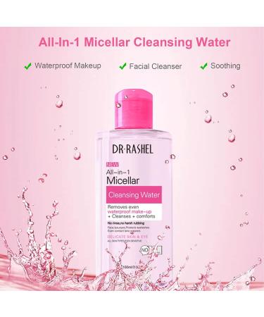 Micellar Cleansing Water 100ml All-In-1 No Rinse Micellar Water For Face Lips & Eyes Hypoallergenic Cleanse & Moisturizing Cleansing Water Remove Waterproof Makeup For All Skin Types - Buy Online on GoSupps.com
