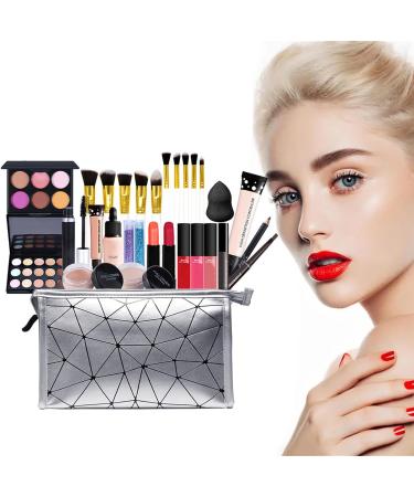 29Pcs All In One Makeup Kit for Women | Beginners Essential Starter Set with Lip Gloss, Concealer, Foundation, Eyeshadow Palette & Brushes - KIT007 - Buy Online on GoSupps.com