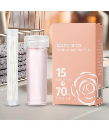 Berriphonia Ear Hole Cleaning Kit Piercing Cleaning Kit 70 Piece Set Ear Wax Removal Solution 15ml for Men Women Travel Home - Buy Online on GoSupps.com