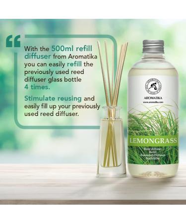 Lemongrass Diffuser Refill 68 Fl Oz - Fresh Aromatherapy Oil | Long Lasting Fragrance | Natural Essential Oil Refill for Home - Buy Online on GoSupps.com