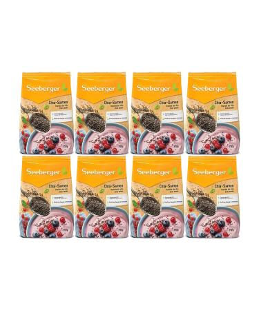 Seeberger Chia Seeds 9 Pack (250g) - Vegan Rich in Polyunsaturated Fatty Acids - Perfect for Food & Drinks Refinement - International Shipping Available - Buy Online on GoSupps.com