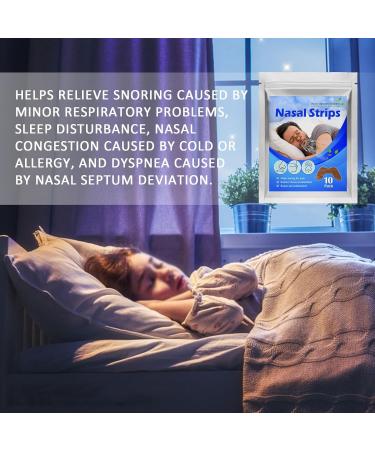 Alaaner Nasal Strips 10Pcs - Reduce Snoring, Improve Breathing, Waterproof Nose Patches for Better Sleep - Buy Online on GoSupps.com