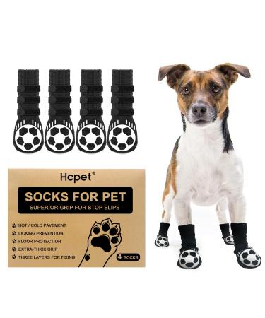 2 pairs of double-sided anti-slip dog socks paw protection with strap traction control for hardwood floors injuries prevent licking for small medium-sized dogs (s) - Buy Online on GoSupps.com