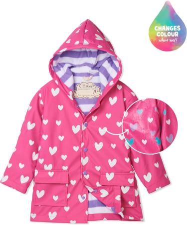 Hatley Girls' Sweethearts Colour Changing Raincoat - 2 Years - Buy Online on GoSupps.com