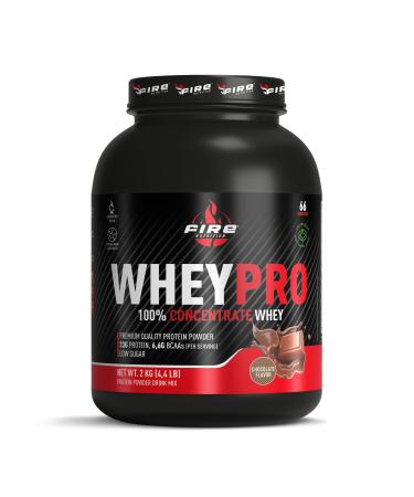 Fire Nutrition Whey PRO 2kg (4.4 LB) Chocolate - PMRA LacProdan - 100% Whey Concentrate - 100% Whey Concentrate - Whey Protein - Whey Protein - Muscle Recovery