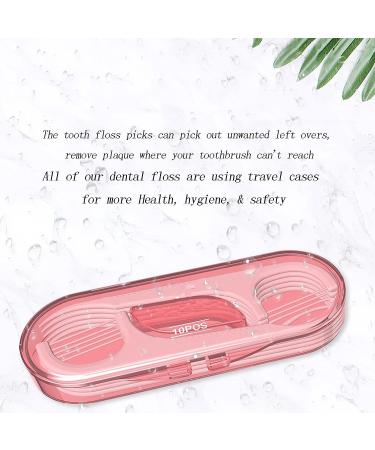 High Toughness Dental Floss Picks - 20 Threader Flossers with 2 Storage Cases - Family, Hotel, and Travel Flossing - Pink and Green - Buy Online on GoSupps.com