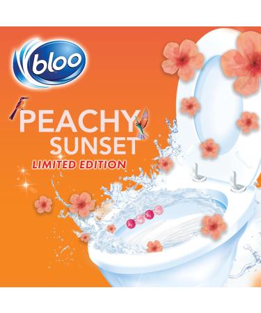 Bloo Limited Edition Peach Power Active Clear Water Toilet Cleaner Rim Block with Anti-Limescale Cleaning Foam Dirt Protection and Extra Freshness 3 x Toilet Blocks - Buy Online on GoSupps.com