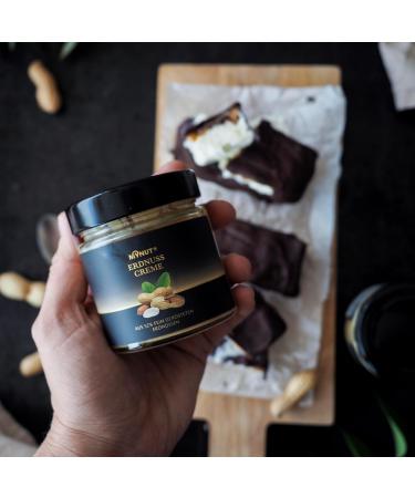  My Nut Mynut Peanut Cream 52% Peanut with Nut Pieces 200g - Bread Dough without Preservatives or Palm Oil for Breakfast No Palm Fats Oil or Genetic Engineering - Buy Online on GoSupps.com