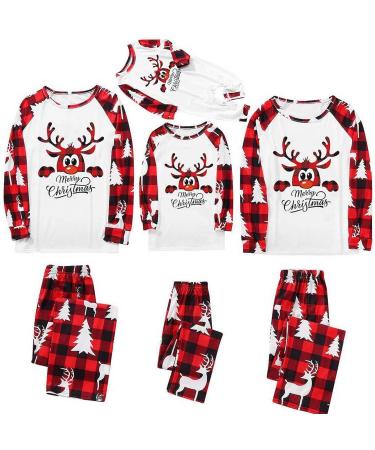 Merry Christmas Plaid Family Matching Set - Top and Pants for Women, Men, and Kids - Homewear Suit - 7-kid-black, 10Y - Buy Online on GoSupps.com