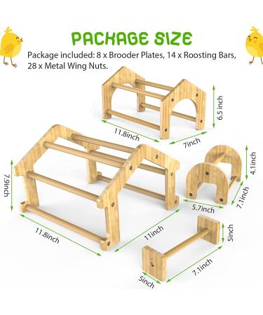 Ensayeer Bamboo Chicken Perch with Mirror | Strong Roosting Bar for Coop | Training Perch for Large Birds | Easy to Assemble and Clean | Fun Toys for Chicken - Buy Online on GoSupps.com