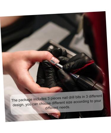 POPETPOP 3pcs Set Nail Polisher Nail Drill Tips Nail Art Accessory Manicure Pedicure Bit Nail Drill Tool Diamond Drill Bits Nail Bit Manicure Polish Drill Bit Tungsten Steel Mandrel Alloy - Buy Online on GoSupps.com