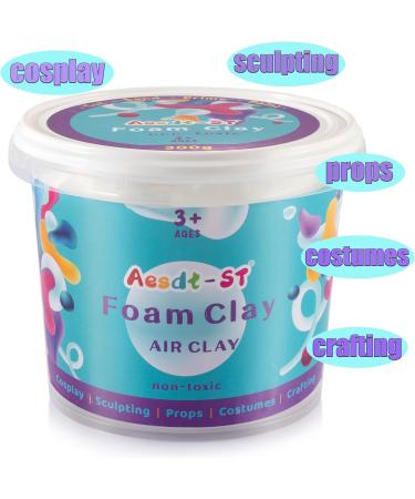 Aestd-St Foam Clay Air Clay White Moldable - 300 Gram