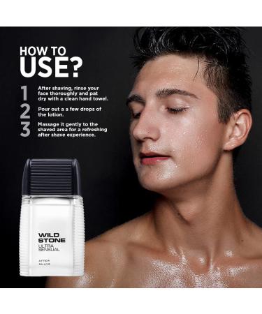 Wild Stone Ultra Sensual After Shave Lotion for Men - 100ml | Refresh & Soothe | International Shipping Available - Buy Online on GoSupps.com