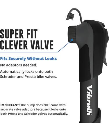 Mini Bike Pump - 120 PSI Presta & Schrader Tire Pump for Road & MTB | Silver Mini Pump - Buy Online on GoSupps.com