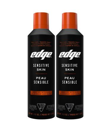Edge Shaving Gel for Men Gel with Aloe Cream Sensitive Skin Shave Gel Moisturizes Protects and Soothes - 9.5 Oz - Pack Of 2