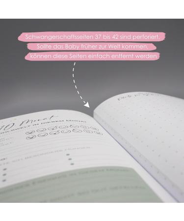 Floral Pregnancy Diary - 120 Pages with Pocket & 158 Stickers | Perfect Keepsake for Expecting Moms - Buy Online on GoSupps.com
