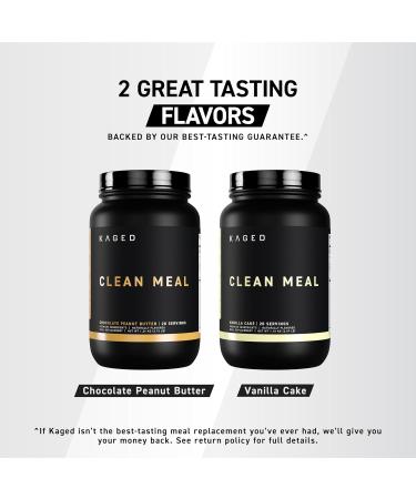 Kaged Clean Meal Powder | Chocolate Peanut Butter | Meal Replacement Shake | Whey Protein Isolate | Clean Carbs MCT Oil Fats Organic Vitamins and Minerals | Supplements for Men & Women | 20 Servings - Buy Online on GoSupps.com