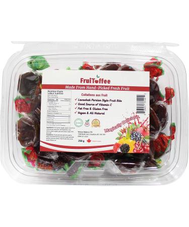 FruiToffee Lavashak Fruit Leather Candy Size Wrappers 100% Natural Real Fruit Snack, Vegan, Gluten Free Healthy Snack, Non GMO, Fruit Bites - 250g