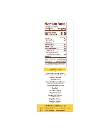 Simple Mills Almond Flour Crackers - Farmhouse Cheddar, Gluten-Free Snack Packs (3 Count) - Corn & Soy Free - Buy Online on GoSupps.com