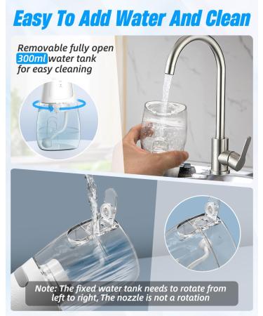 Portable Water Flosser - 4 Modes, Cordless, 5 Jet Tips, USB Rechargeable - Dental Teeth Cleaner for Home & Travel - Buy Online on GoSupps.com