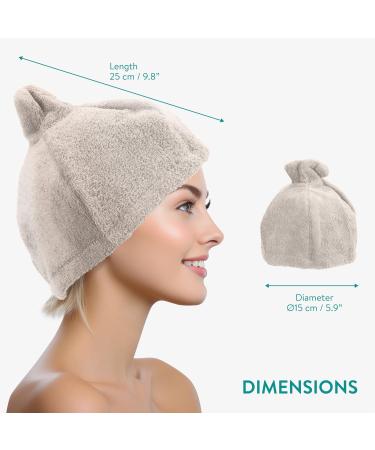 JEMIDI Cotton Sauna Hat - Soft Beige Unisex Headgear for Men & Women - Perfect Sauna Cap - Buy Online on GoSupps.com