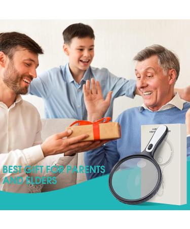 Magnifying Glass Professional Large Viewing Area Evenly Lit Handheld Magnifying Glass 4 LED Lights Small Gift - Buy Online on GoSupps.com