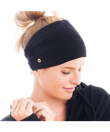 BLOM Premium Headbands for Women, Non-Slip, Wear for Yoga, Fashion, Working Out, Travel or Running Multi Style Black
