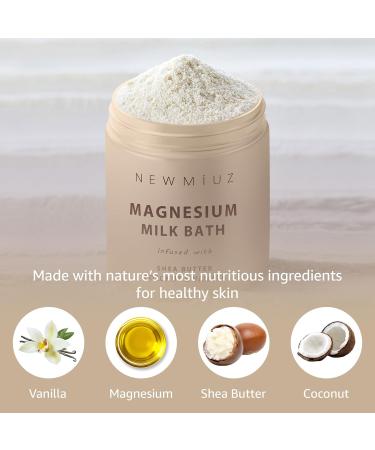 Luxury Creamy Magnesium Milk Bath Soak Powder - Moisturizing Coconut Vanilla & Shea Butter Spa Gift for Mother's Birthday & Christmas - Perfect Relaxation Stocking Stuffer for Women - Buy Online on GoSupps.com