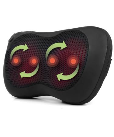 Salter EE6936BLKSTKEU7 Massage pillow with heating function deep-effective shiatsu relaxing neck shoulder back 4 massage attachments UK/EU connector safety timer quiet operation deep-kennel aid