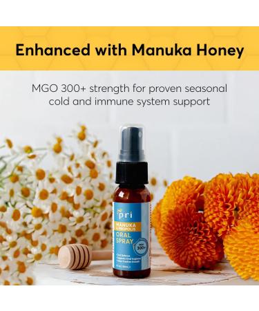 PRI Propolis Manuka Honey Oral Spray - Sore Throat & Immune Support - 1oz - Buy Online on GoSupps.com