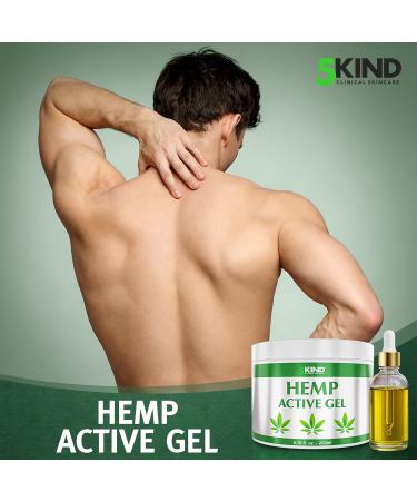 5kind Hemp Gel with Rosemary Cocos Oil Camphor & Menthol High Strength Formula for Back Muscles Feet Knees Neck & Shoulders - 200ml - Buy Online on GoSupps.com