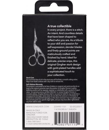 Stork Embroidery Scissors 3-12 with Leather Sheath - 1 pcs SKU 643795MA - Buy Online on GoSupps.com