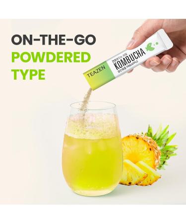 TEAZEN Lemon Flavor 30 Stick Pack Kombucha Powder Drink Mix (Lemon 30 Sticks x 1.76oz) - Buy Online on GoSupps.com