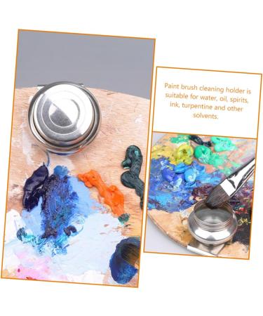TEHAUX Paint Brush Cleaning Bucket Set | Stainless Steel Rinse Cup for Oil Paints | Perfect for Artists & Painting Supplies - Buy Online on GoSupps.com