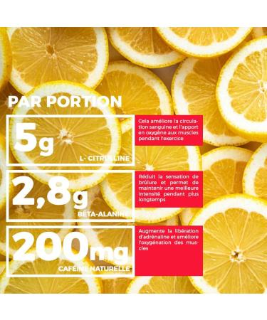 NITROPERF - Pr -Workout Ultra Performant en poudre 200gr - 200mg Caf ine 2 8g B ta-Alanine 5g Citrulline - Certifi CarnoSyn & Kyowa Quality - Boisson nerg tique - G ut Citron Naturel - Buy Online on GoSupps.com