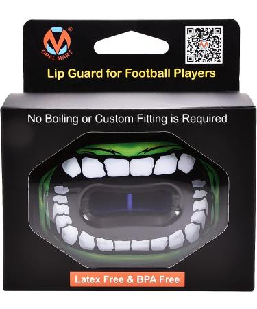 Oral Mart Football Mouth Guard with 3D LipFit Design - 10 Superior Designs for Youth/Adults | Lip Protector with Maximum Breathing Hole - Ideal for Flag, High School, College Football - Buy Online on GoSupps.com