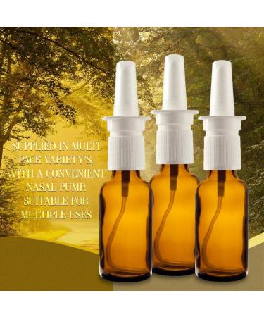 Amber Glass 1 oz Nasal Sprayer - Refillable Travel Sized Saline Applicator (6 Pack) - Buy Online on GoSupps.com