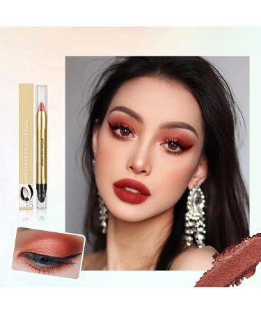 Eyeshadow Stick 2 in 1 Glitter Eyeshadow Pencil Waterproof Long-lasting Eyeshadow Brightener Smooth Shimmer Stick with Soft Brush for Eye Makeup (#05) - Buy Online on GoSupps.com