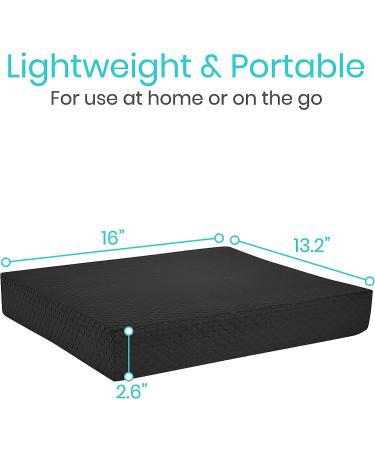 Vive Balance Pad - Foam Large Yoga Mat Trainer for Physical Therapy and Stability Workout - Ideal for Knee and Ankle Exercises, Strength Training, and Rehab - Chair Cushion for Adults, Kids, and Travel - Black - Buy Online on GoSupps.com
