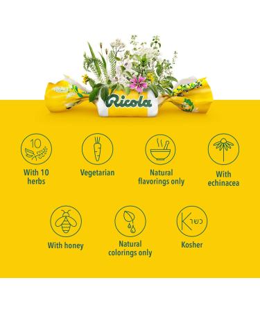 Ricola HoneyLemon Echinacea Cough Drops - 19 Count (Pack of 1) - Buy Online on GoSupps.com
