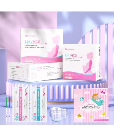 SYNTHGENE Ovulation & Pregnancy Test Strips - 25 LH & 10 HCG Accurate Tracking Early Detection - 35 Count with Urine Cups - Buy Online on GoSupps.com