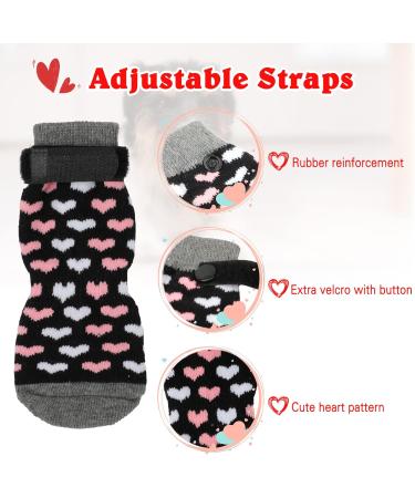 Rypet Anti Slip Dog Socks 3 Pairs - Dog Grip Socks with Straps for Indoor Traction Control - Paw Protector for Small Medium Large Dogs - Buy Online on GoSupps.com