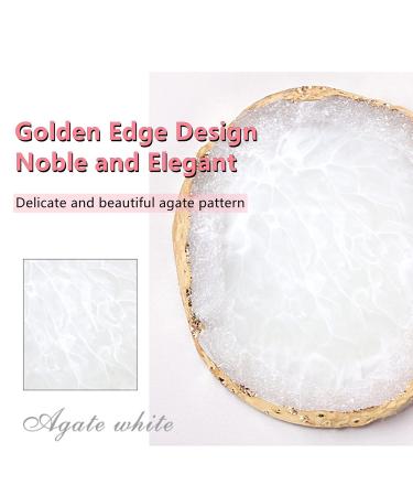 Premium Nail Art Palette - DIY Nail Polish Tool with Golden Edge for Creative Manicure Designs - Buy Online on GoSupps.com