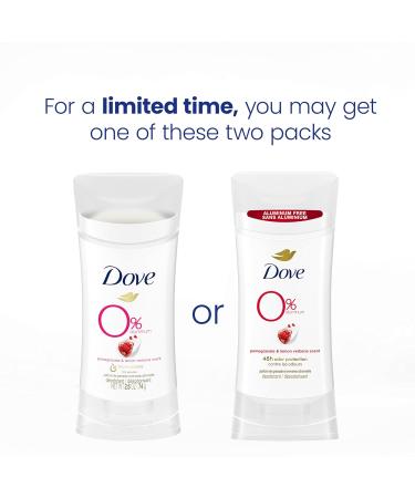 Dove 0% Aluminum Deodorant Stick Pomegranate and Lemon Verbena 4 Count Non-irritating Deodorant for Underarm Care Kindest Aluminum free Deodorant 2.6 oz Pomegranate and Lemon Verbena 2.6 Ounce (Pack of 4) - Buy Online on GoSupps.com