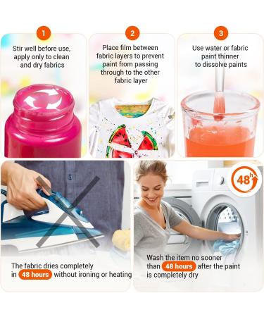 7 Artists Premium Fabric Paint Set - 12 Colors x 0.67 fl oz | Permanent Textile Paint Kit for Shoes & Clothes - Non-Toxic, Ideal for Beginners & Artists - Buy Online on GoSupps.com