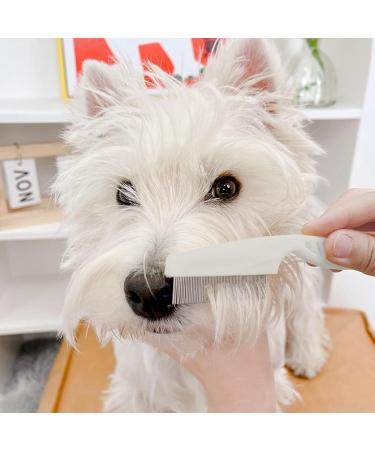 2 Pcs Flea Comb for Dogs Flea Comb for Cats Dog Flea Comb for Long and Short-haired Pets Flea Comb for Removing Tear Stains Fleas Dandruff Lice Tangled Hair Scabs and Mucus - Buy Online on GoSupps.com