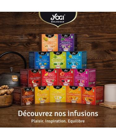  Yogi Yogi Organic Relaxation Infusion 100% Organic Melissa Chamomile and Linden Flowers 12 Heat Sealed Sachets without Staples 21.5 g 310811 - Buy Online on GoSupps.com