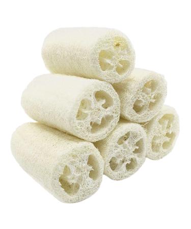 Loofah Sponge Uncompressed Bath Brush Natural Loofah Sponge Exfoliating Body Sponge Biodegradable Shower Loofah Sponge Multi-Purpose (Color : White Size : 12cm)